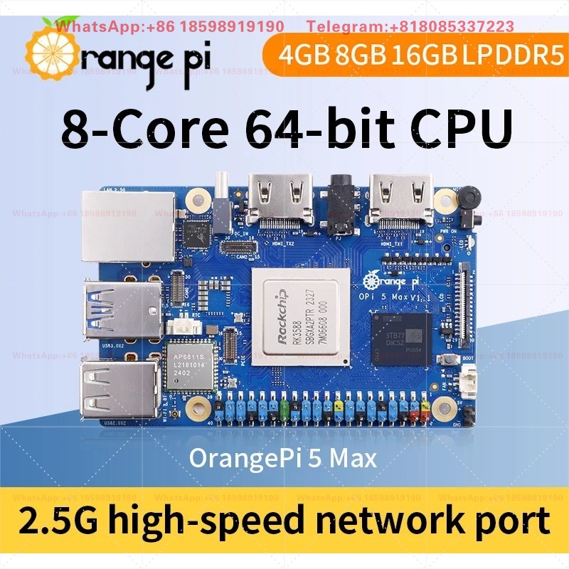 Orange Pi 5 Max 8GB / 16GB RAM - Orange Pi 5 Plus 16Gb incelemesi ve fiyatı